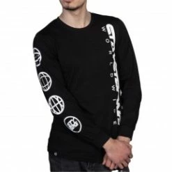 Marque T-Shirt L/S Staystrong Icon Worldwide Black -Vélos électriques Soldes t shirt l s staystrong icon worldwide black 1