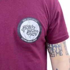Marque T-Shirt Pride Cool Patch Burgundy -Vélos électriques Soldes t shirt pride cool patch burgundy 3